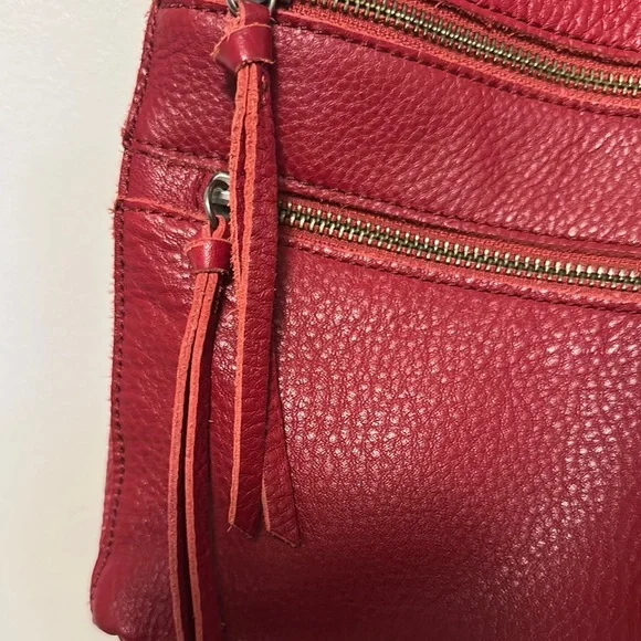 The Sak Red Crossbody Bag with Smooth Leather Finish - Picture 3 of 10